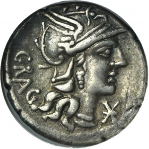 Roman Republic, L. Antestius Gragulus, Denarius 136 BC