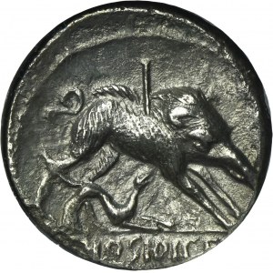 République romaine, C. Hosidius C.f. Geta, Denier 68 av.