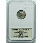 Roman Republic, L. and C. Memmius L. f. Galeria, Denarius 87 pne