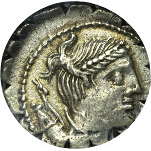 Roman Republic, Ti. Claudius Nero, Denarius serratus 79 BC