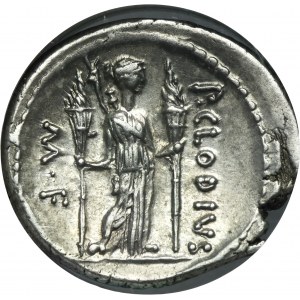 Roman Republic, Clodius Turrinus, Denarius 42 BC