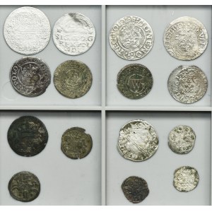 Satz, Polen, Herzogliches Preußen, Schweden und Riga unter schwedischer Herrschaft, Münzmischung (15 Stk.)
