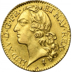 France, Louis XV, Louis d'Or au bandeau Lille 1748 W