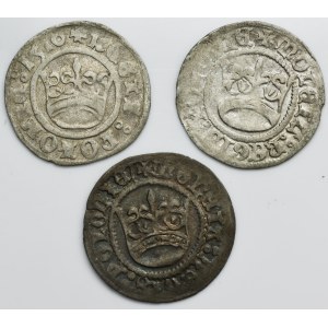 Ensemble, Pologne et Silésie, demi-penny (3 pièces).