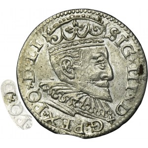 Sigismund III Vasa, 3 Groschen Riga 1595 - LI - UNLISTED