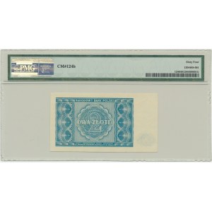 2 złote 1946 - NIEBIESKI - PMG 64 - RZADKOŚĆ