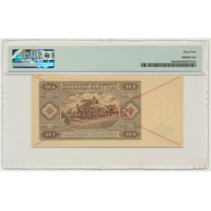 10 zloty 1948 - SPECIMEN - AA 8900000/1234567 - PMG 64