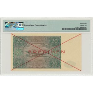 20 złotych 1946 - SPECIMEN - A - PMG 67 EPQ - OKAZOWY