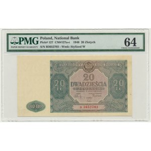 20 złotych 1946 - B - PMG 64