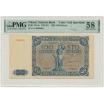 100 złotych 1948 - AA - NIEOBIEGOWY - NIEBIESKI - PMG 58 - RZADKOŚĆ