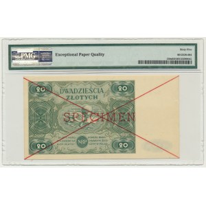 20 Gold 1947 - SPECIMEN - A 1234567 - PMG 65 EPQ