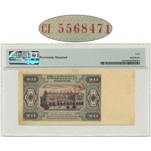 20 złotych 1948 - SPECIMEN - CI 5568... - PMG 40 - NIENOTOWANY