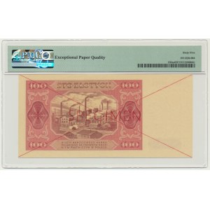100 złotych 1948 - SPECIMEN - AG 1234567/8900000 - PMG 65 EPQ