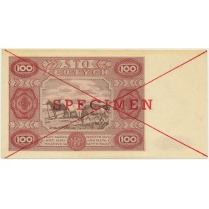 100 złotych 1947 - SPECIMEN - A 1234567