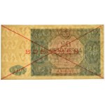 20 złotych 1946 - SPECIMEN - A - PMG 64 - DRUK NIEBIESKI