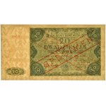 20 złotych 1947 - SPECIMEN - A 0000000 - RZADKOŚĆ