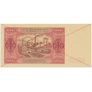 100 złotych 1948 - SPECIMEN - AG 1234567/8900000 -
