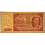 100 złotych 1948 - SPECIMEN - AG 1234567/8900000 -