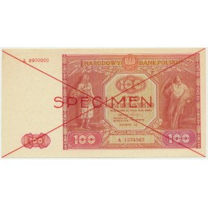 100 złotych 1946 - SPECIMEN - A 8900000/1234567 -