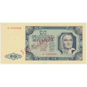 20 złotych 1948 - SPECIMEN - CI 5578... - RZADKI