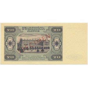 20 złotych 1948 - SPECIMEN - CI 5578... - RZADKI