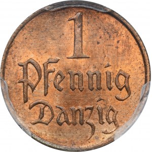 Free City of Danzig, 1 pfennig 1930 - PCGS MS64 RB
