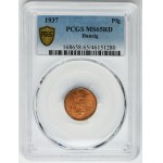 Free City of Danzig, 1 pfennig 1937 - PCGS MS65 RD