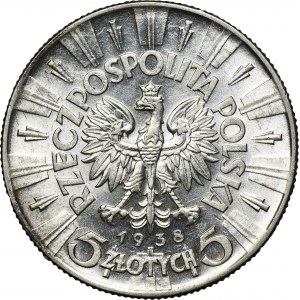 Piłsudski, 5 złotych 1938