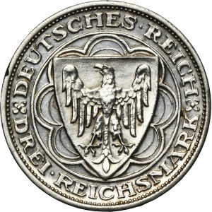 Germany, Weimar Republic, 3 Mark Berlin 1927 A - Bremerhaven