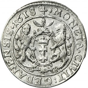 Sigismund III Vasa, 1/4 Thaler Danzig 1618 SB