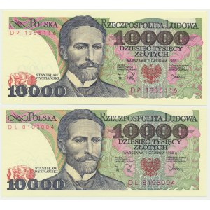 Zestaw, 10.000 złotych 1988 (2 szt.) - DL i DP