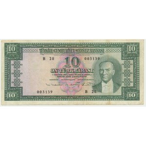 Turkey, 10 Lira (1960)
