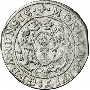 Sigismund III Vasa, 1/4 Thaler Danzig 1624/3 - PR•