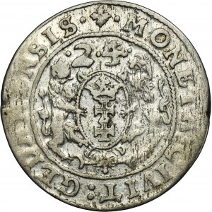 Sigismund III Vasa, 1/4 Thaler Danzig 1624/3 - PR•