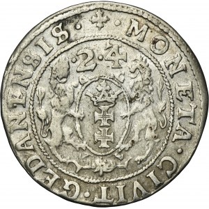 Sigismund III Vasa, 1/4 Thaler Danzig 1624/3 - PRV• - RARER