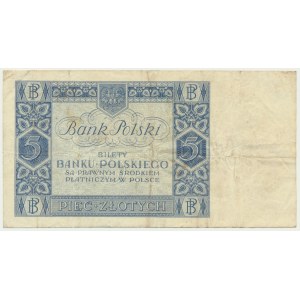 5 or 1930 - Ser.B - rare variété à une lettre