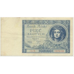 5 or 1930 - Ser.N - rare variété à une lettre