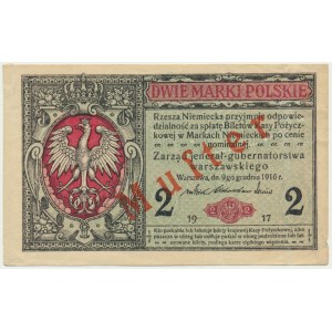 2 Marks 1916 - Jeneral - SPECIMEN - RARE