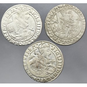 Lot, Sigismund III Vasa, 1/4 Thaler Bromberg 1621-1623 (3 pcs.)