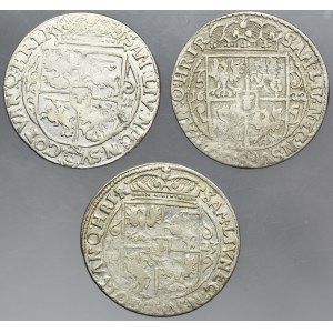 Lot, Sigismund III Vasa, 1/4 Thaler Bromberg 1621-1623 (3 pcs.)