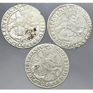 Lot, Sigismund III Vasa, 1/4 Thaler Bromberg 1623-1624 (3 pcs.)