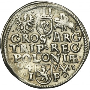 Sigismund III Vasa, 3 Groschen Posen 1594 - RARE