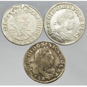 Lott, John III Sobieski, 6 Groschen (3 pcs.)