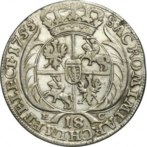 Augustus III of Poland, 1/4 Thaler Leipzig 1755 EC