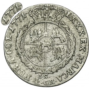 Poniatowski, 4 Groschen 1771 IS - RARE