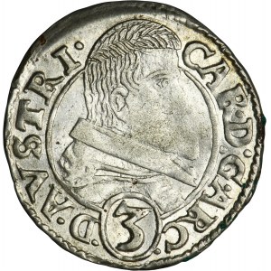 Silesia, Duchy of Neisse, Karl von Österreich, 3 Kreuzer Neisse 1616 - RARE