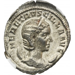 Roman Imperial, Herennia Etruscilla, Antoninianus - NGC AU - ex. Danube Silver Collection