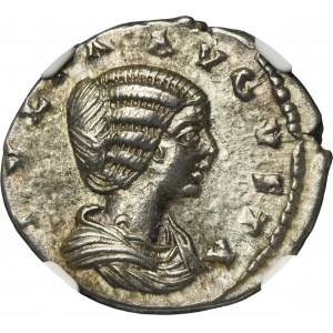Roman Imperial, Julia Domna, Denarius - NGC AU