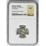 Roman Imperial, Caracalla, Denarius - NGC AU - ex. The Seven Hills Hoard