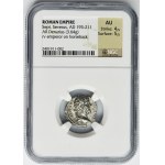 Roman Imperial, Septimius Severus, Denarius - NGC AU